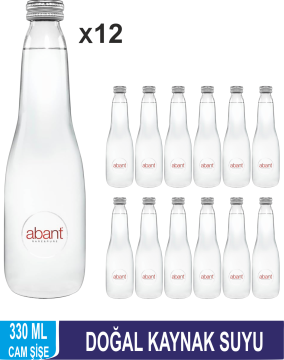 Abant Doğal Kaynak Suyu Cam Şişe 330 ML x 12