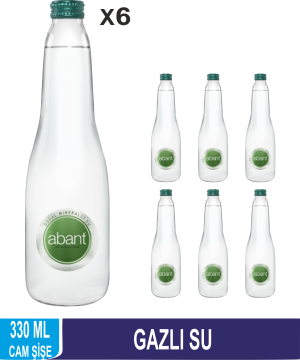 Abant Gazlı Su Cam Şişe 330 ML x 6