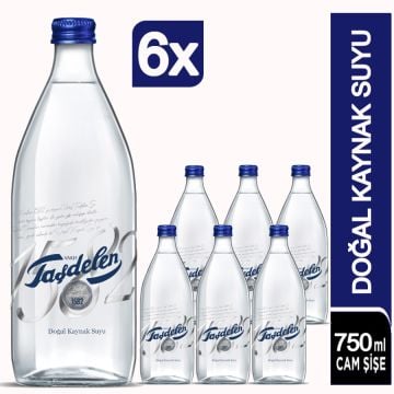Vakıf Taşdelen Doğal Kaynak Suyu Cam Şişe 6 X 750 ML