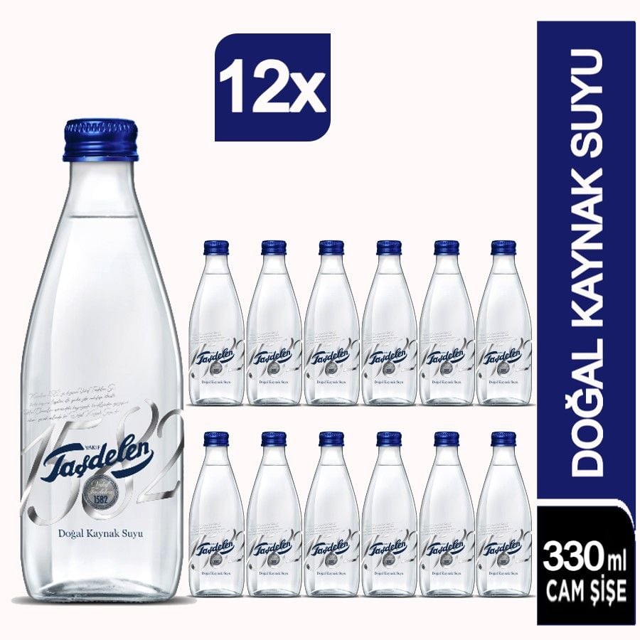 Vakıf Taşdelen Doğal Kaynak Suyu Cam Şişe 12 × 330 ML