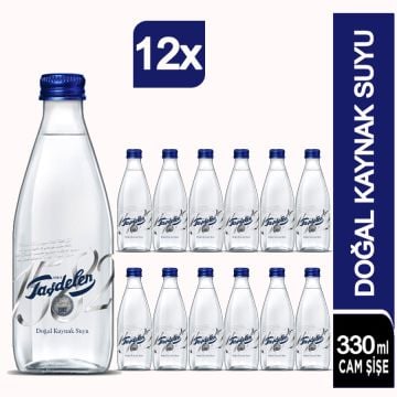 Vakıf Taşdelen Doğal Kaynak Suyu Cam Şişe 12 × 330 ML