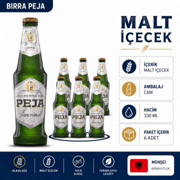 Peja Malt İçecek Cam Şişe 330 ML 6'lı Paket