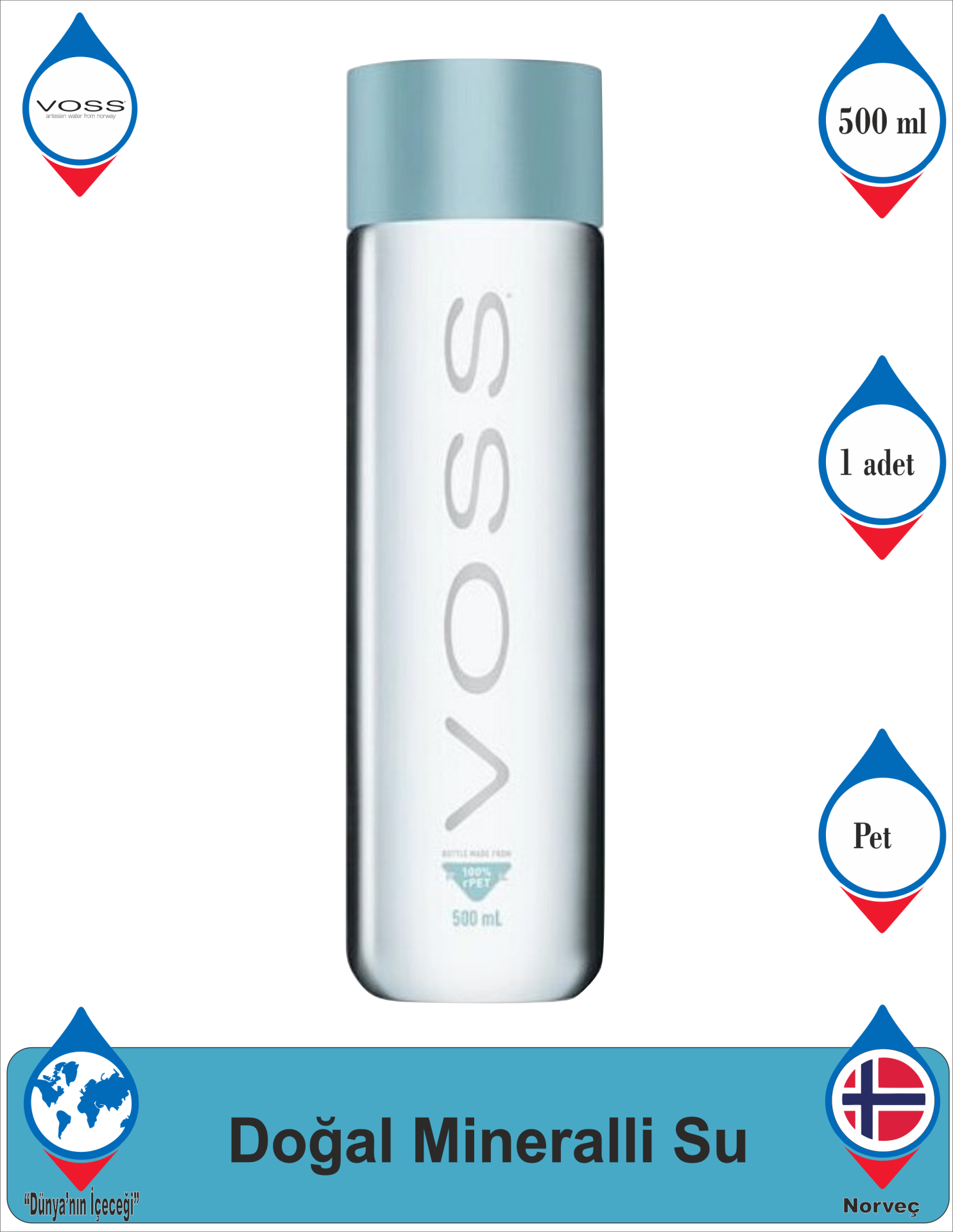 Voss Artesian Still Water 500ML