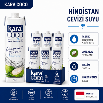 KARACOCO Hindistan Cevizi Suyu 1000 ml X 6