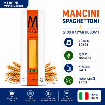 Mancini Pastificio Agricolo Kalın Uzun Makarna 500 GR