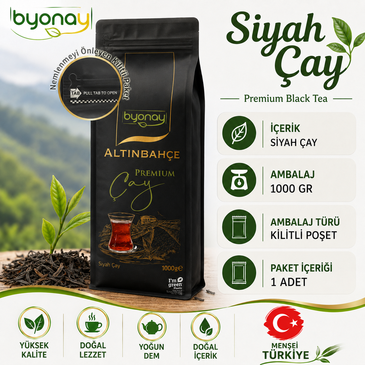 Altınbahçe Premium  Siyah Çay 1000 Gr