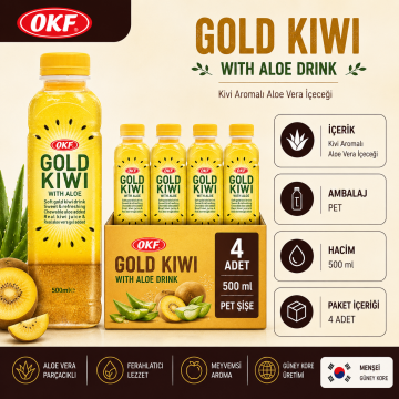 OKF Kivi Aromalı Aloe Veralı İçeceği 500 ml x 4
