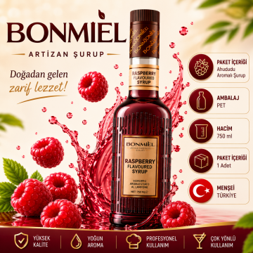 Bonmail Artizan Ahududu Aromalı Şurup 750 ml
