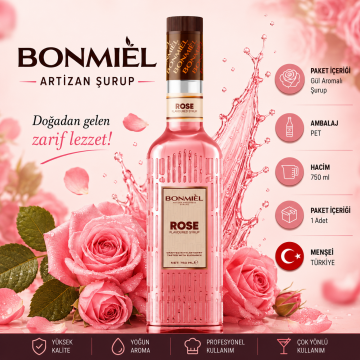 Bonmiel Artizan Gül Aromalı Şurup 750 ml