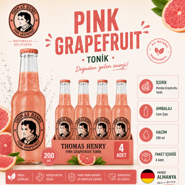 Thomas Henry Pink Greyfurt 200 ML x 4