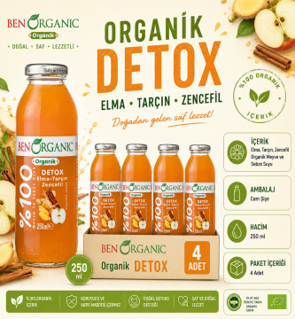 BenOrganic Organik Detox Suyu 4x250ml