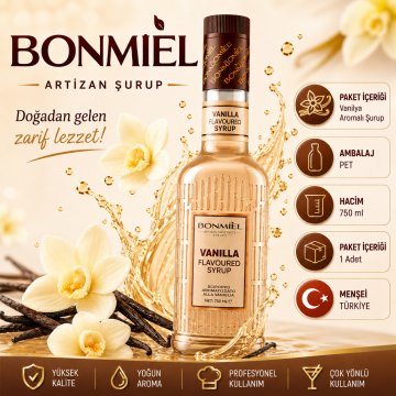 Bonmiel Artizan Vanilya Aromalı Şurup 750 ml