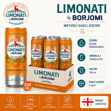 Borjomi Limonati Acara Mandalinası Aromalı 330 Ml x 4