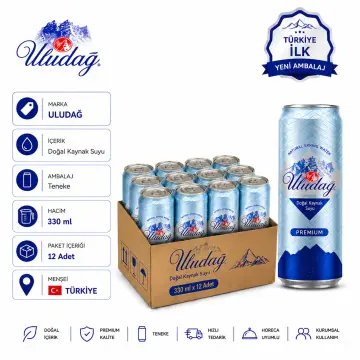 Uludağ Doğal Kaynak Suyu Teneke Kutu 330 ml x 12