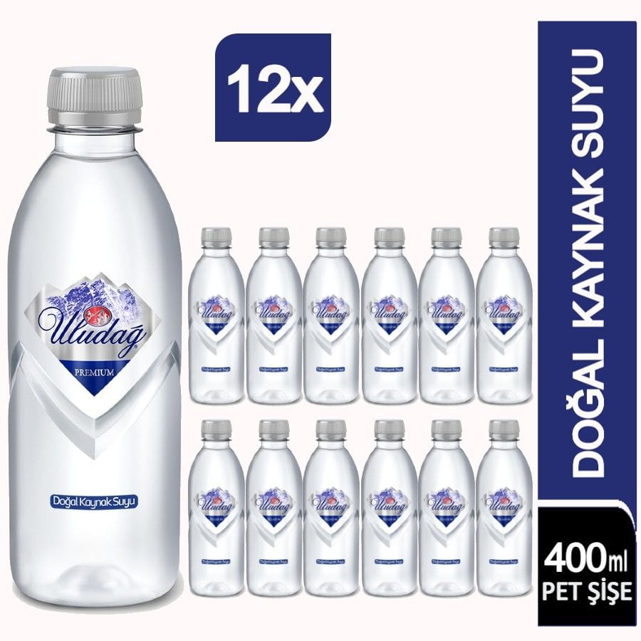 Uludağ Premium Kaynak Suyu Pet 12×400 Ml