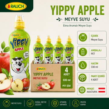 Yippy Multivitamin Elmalı Meyve Suyu 330ml x 4