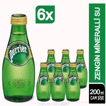 Perrier Doğal Zengin Mineralli Su 6×200 Ml