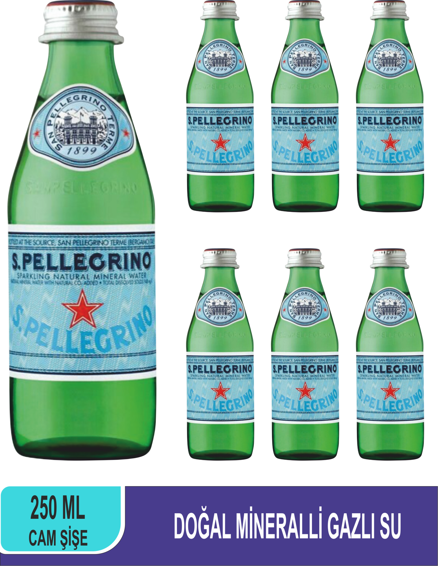 San Pellegrino Doğal Zengin Mineralli Su 6 X 250 ML