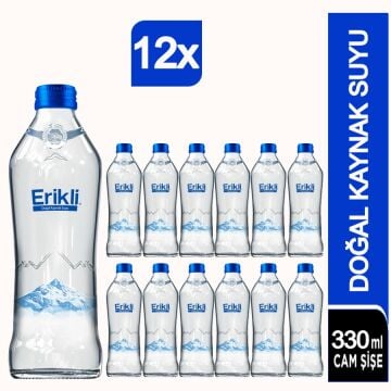 Erikli Doğal Kaynak Suyu Cam Şişe 12 x 330 ML