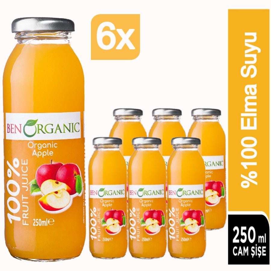 BenOrganic Organik Elma Suyu 6x250ml