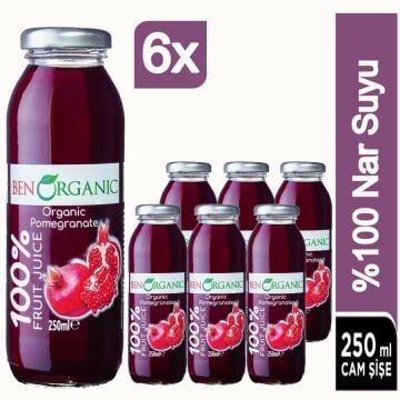 BenOrganic Organik Nar Suyu 6x250 ml