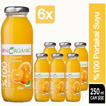 BenOrganic Organik Portakal Suyu 6x250ml