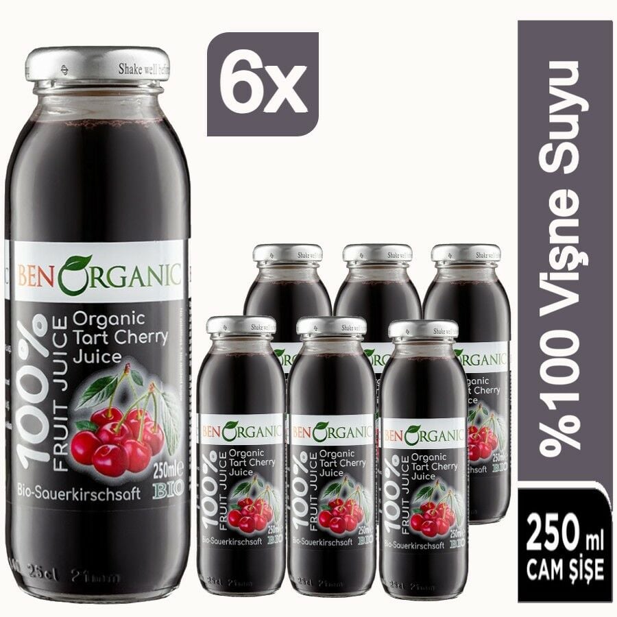 BenOrganic Organik Vişne Suyu 6x250ml