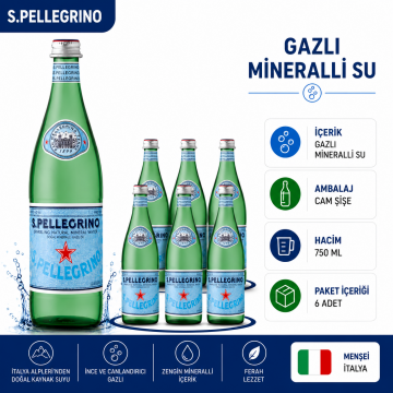 San Pellegrino Doğal Zengin Mineralli Su 6x750 Ml