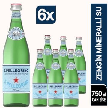 San Pellegrino Doğal Zengin Mineralli Su 6x750 Ml