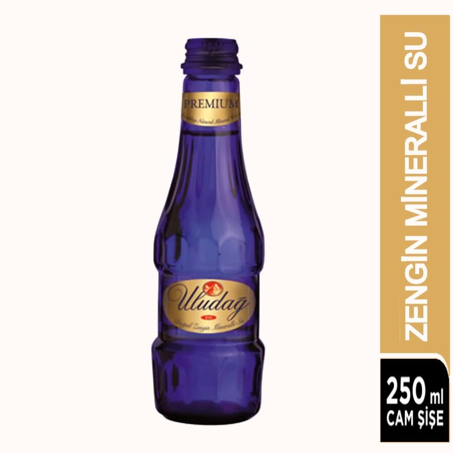 Uludağ Premium Doğal Maden Suyu Cam 250 ml