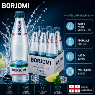 Borjomi Doğal Zengin Mineralli Su 6x330ml