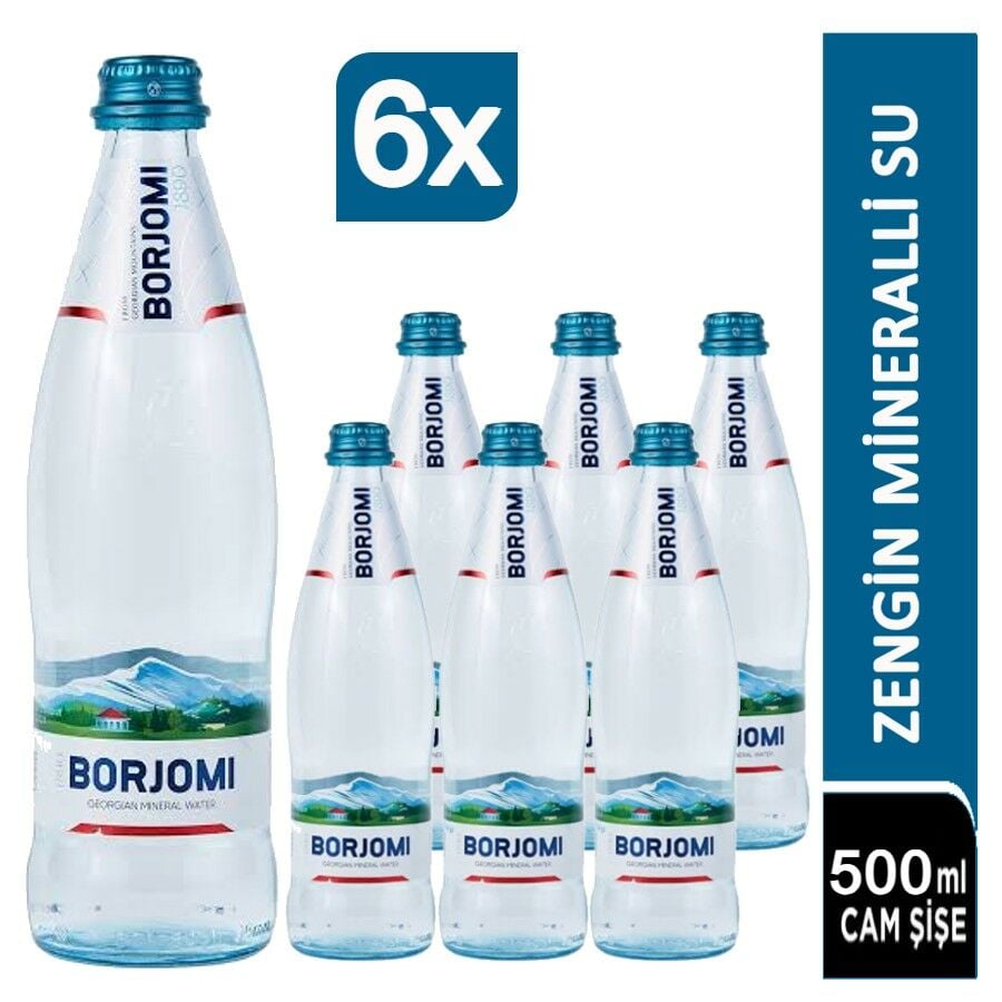 Borjomi Doğal Zengin Mineralli Su 6x500ml