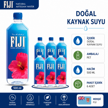 FİJİ Doğal Mineralli Su Pet Şişe  6 X 500 ML