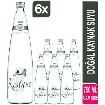 KESTANE Doğal Kaynak Suyu Cam Şişe 6x750 ML