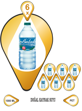 BULAK Doğal Kaynak Suyu  Pet 1 LT X 6