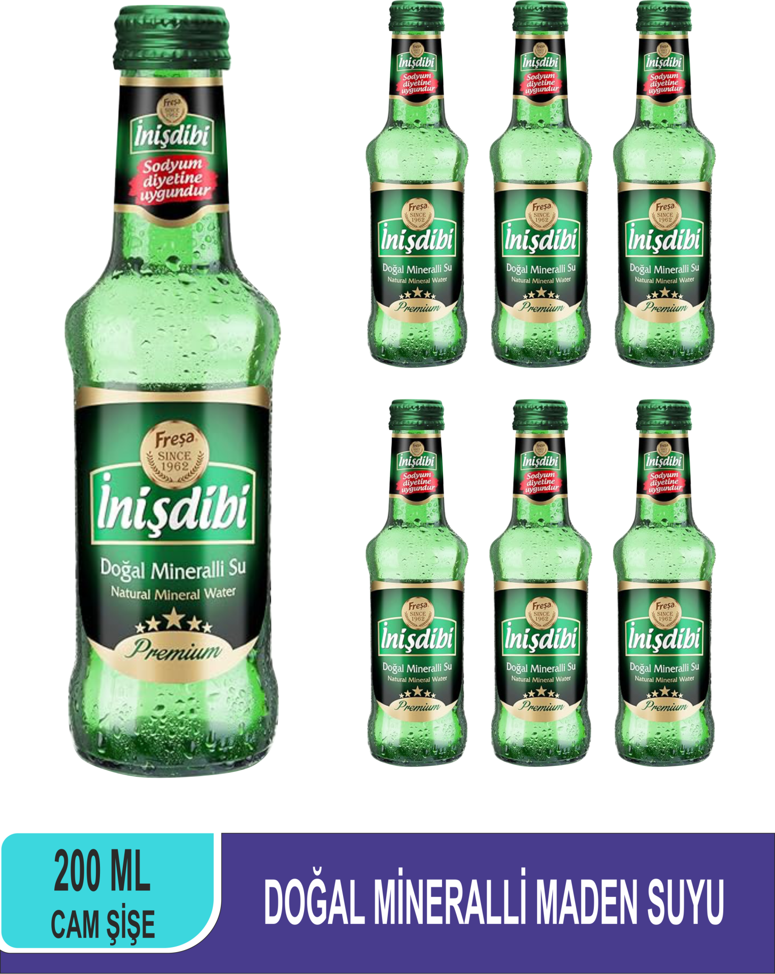 İnişdibi Premium Zengin Mineralli Su 200 ML x 6