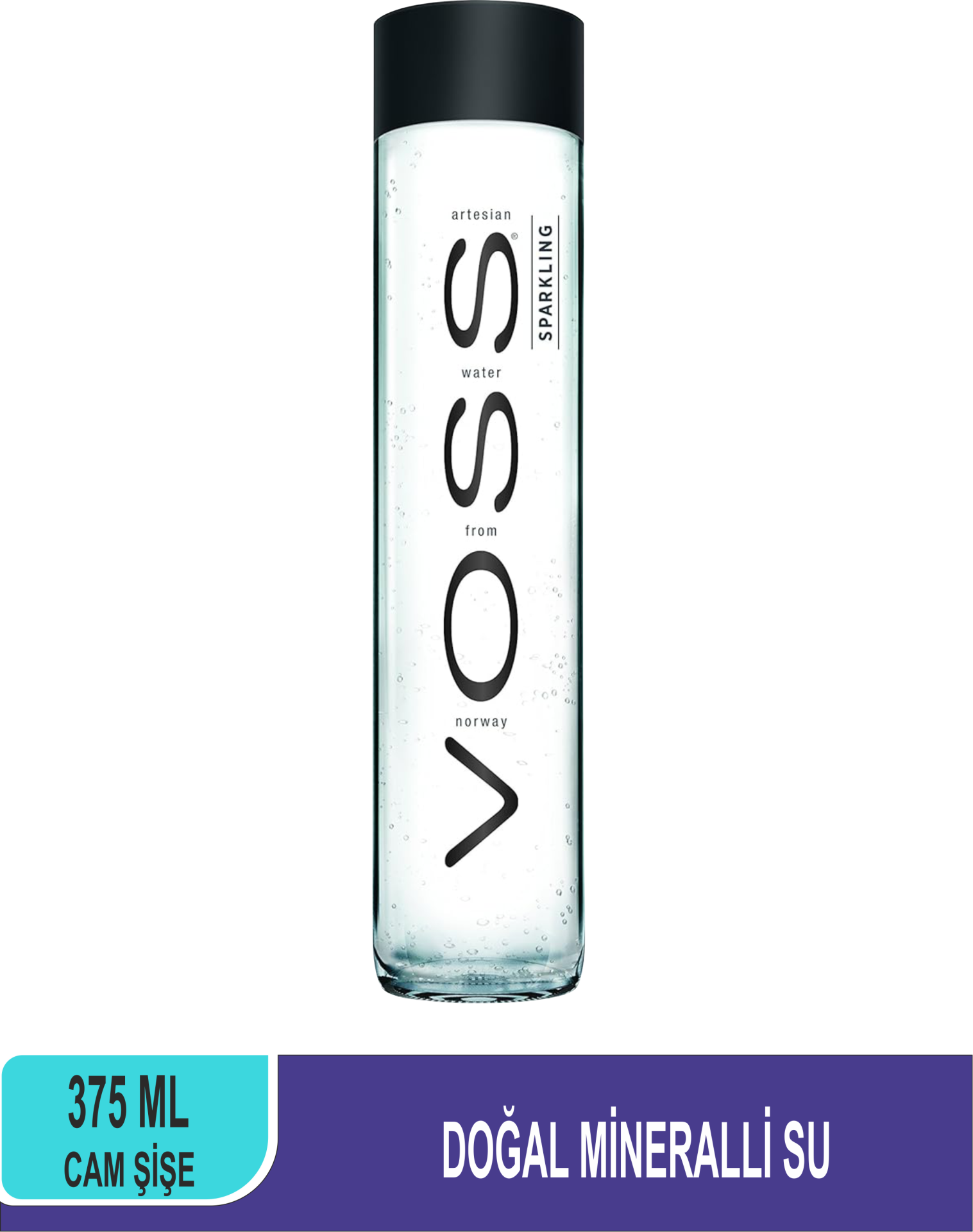 VOSS Gazlı Su (Sparkling Water) Cam Şişe 375 ML