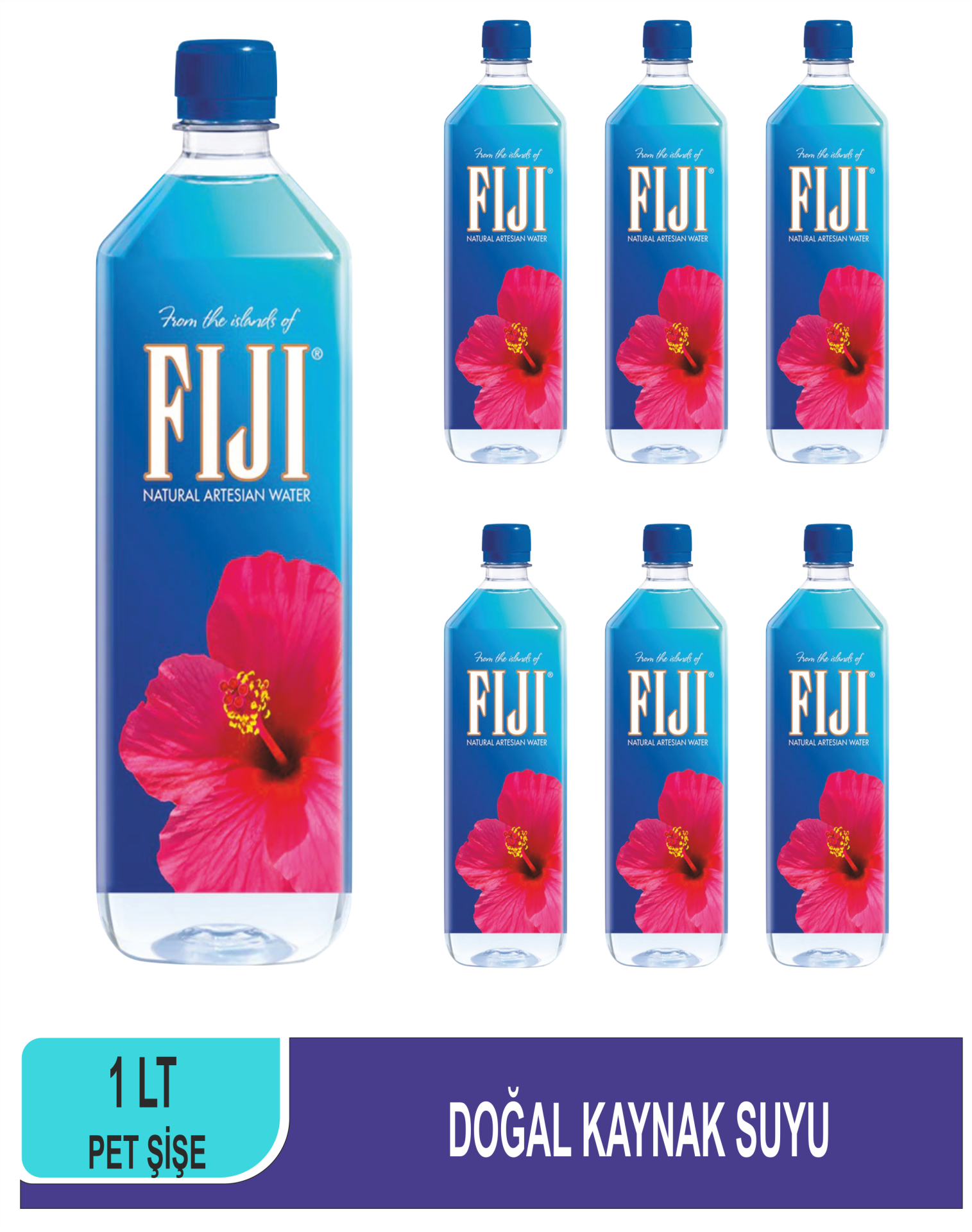 FİJİ Doğal Mineralli Su Pet Şişe  6 X 1 LT