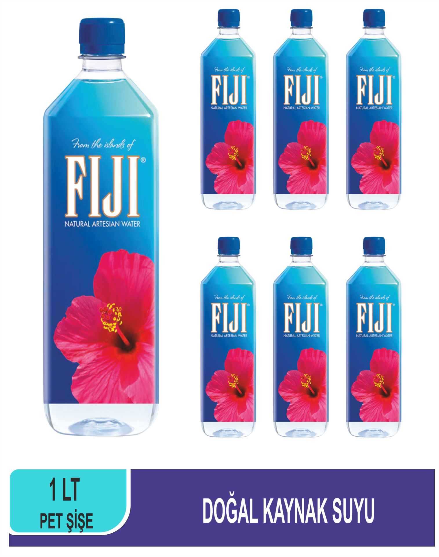 FİJİ Doğal Mineralli Su Pet Şişe  6 X 1 LT