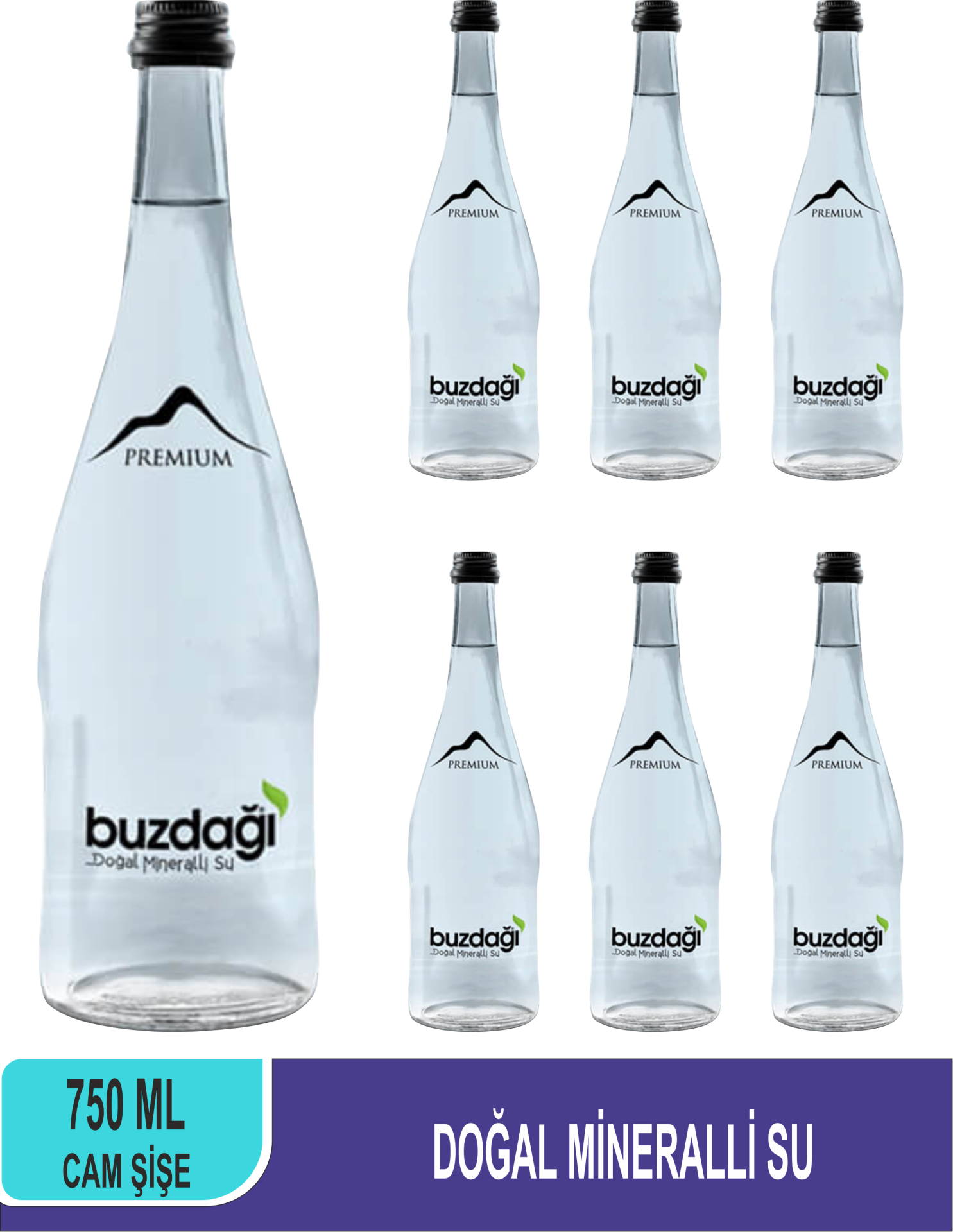 BUZDAĞI Doğal Mineralli Su Cam Şişe 750 ML x 6