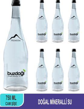 BUZDAĞI Doğal Mineralli Su Cam Şişe 750 ML x 6