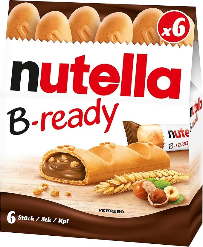 NUTELLA B-Ready Kakolu Fındık Kreması Dolgulu Buğday Gevrekli Gofret 132 Gr(6X22 Gr)