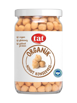 Tat Organik Haşlanmış Nohut Konservesi 720 G