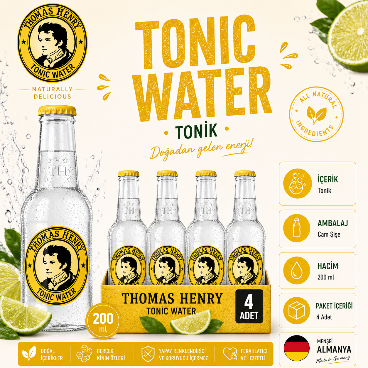 Thomas Henry Tonic 200 ML x 4