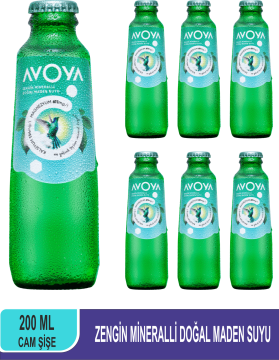 Avoya Doğal Zengin Mineralli Maden Suyu Sade 200 ML x 6