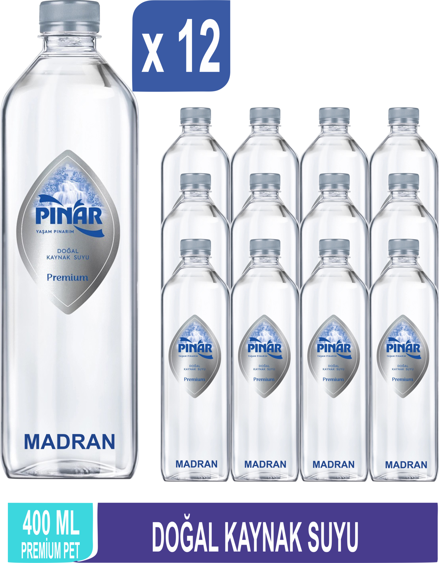 PINAR Madran Premium Pet Su 400 ML x 12
