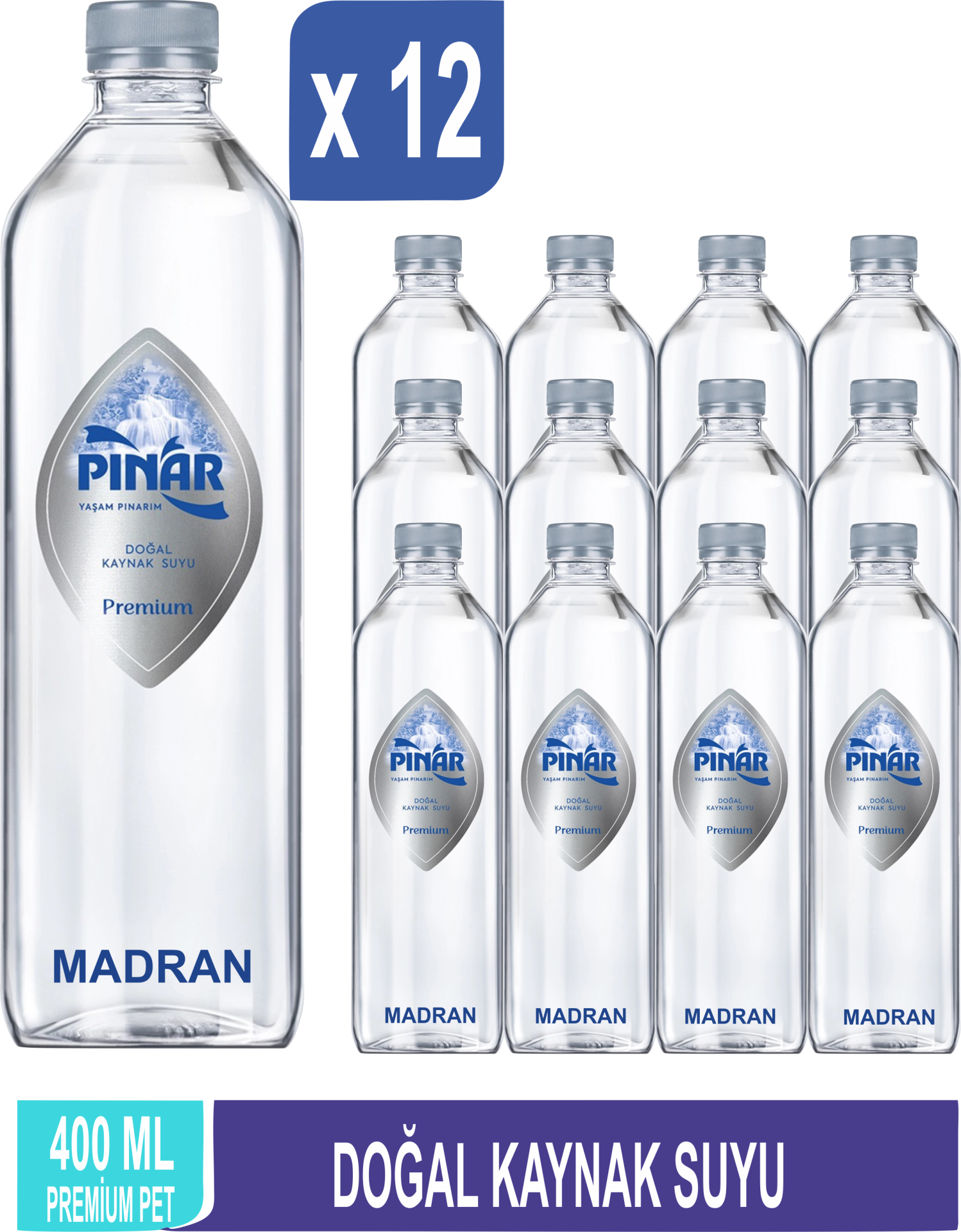 PINAR Madran Premium Pet Su 400 ML x 12