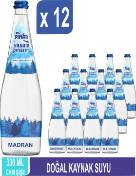 PINAR Madran Cam Sişe Su 330 ML x 12