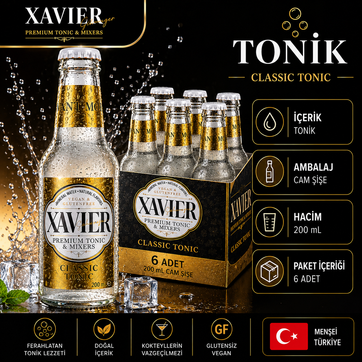 XAVIER Premium Classic Tonic 200 ML X 6