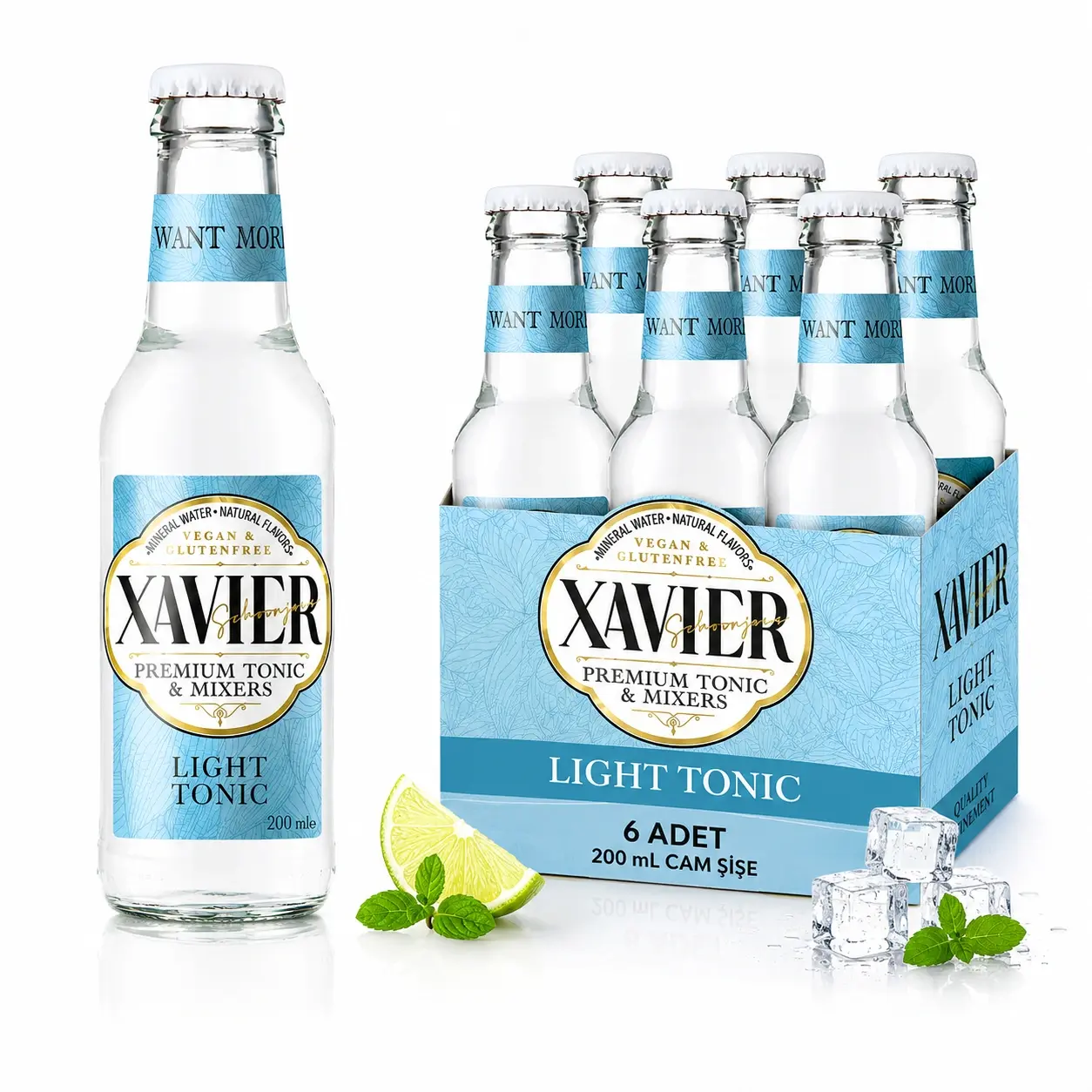 XAVIER Premium Tonic & Mixers Light Tonic 200 ML x 6